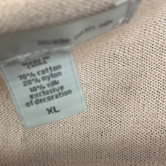 Gap Silk Blend Sequin Waterfall Draped Open Front Cardigan - Picture 4 of 7